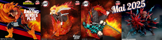 Sorties Figurines Mai 2025 – Demon Slayer, Jujutsu Kaisen, MHA & Plus