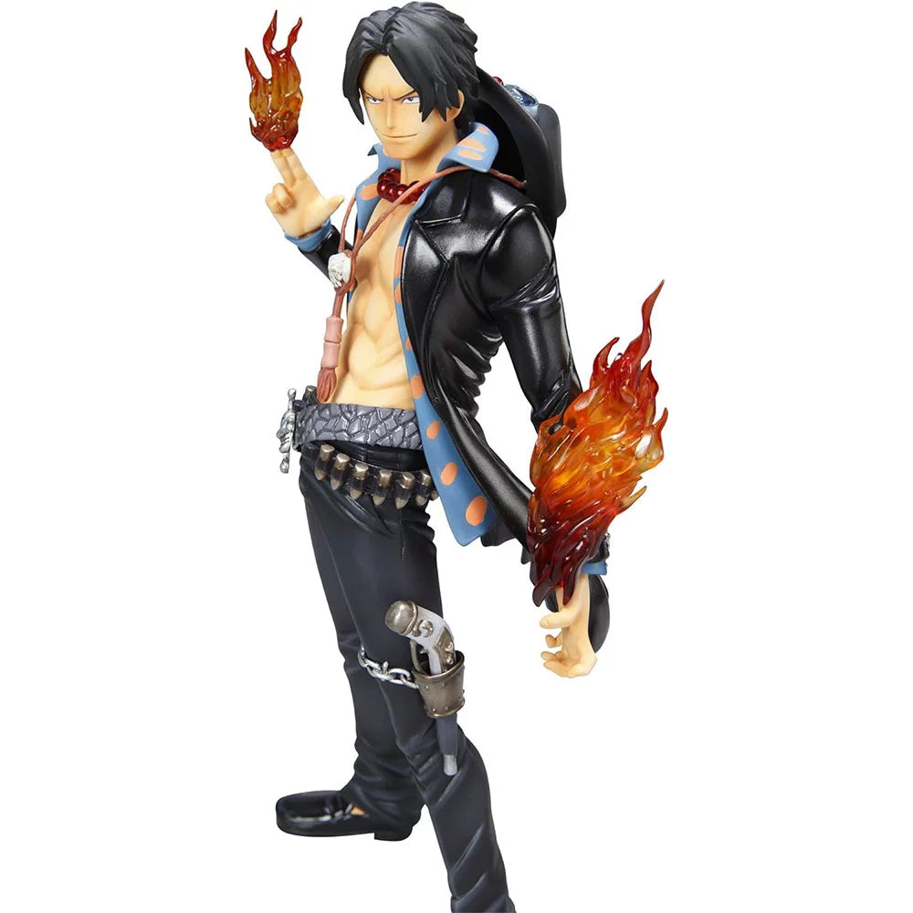 FIGURINE OCCASION ONE PIECE - PORTGAS.D ACE PORTRAIT OF PIRATES STRONG WORLD EDITION - MEGAHOUSE - Flo'Kaze