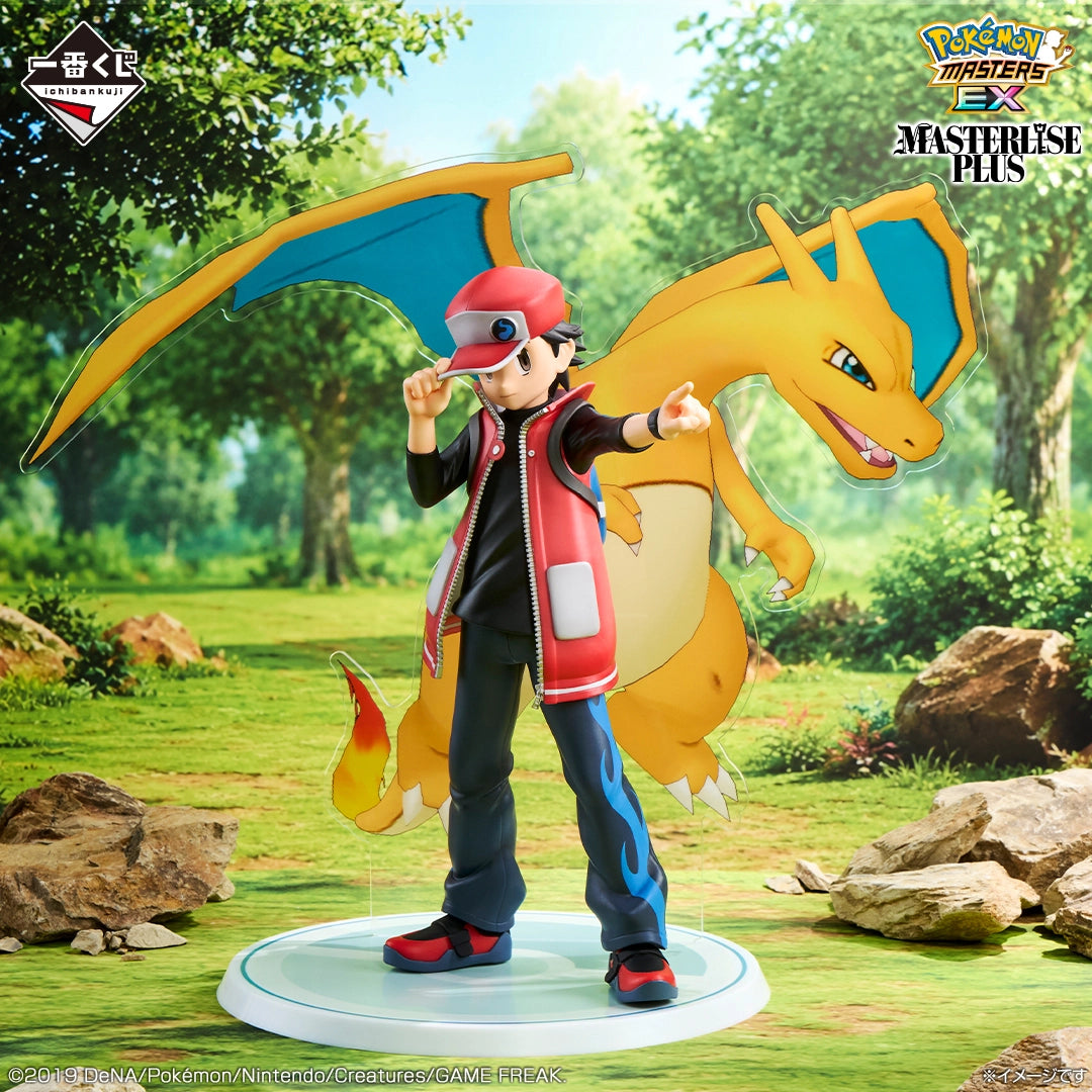 Figurine Pokemon - Red & Dracaufeu (Charizard) Masterlise Plus Ichiban Kuji Pokemon Masters EX 7th Anniversary Lot A - Bandai Flo'Kaze