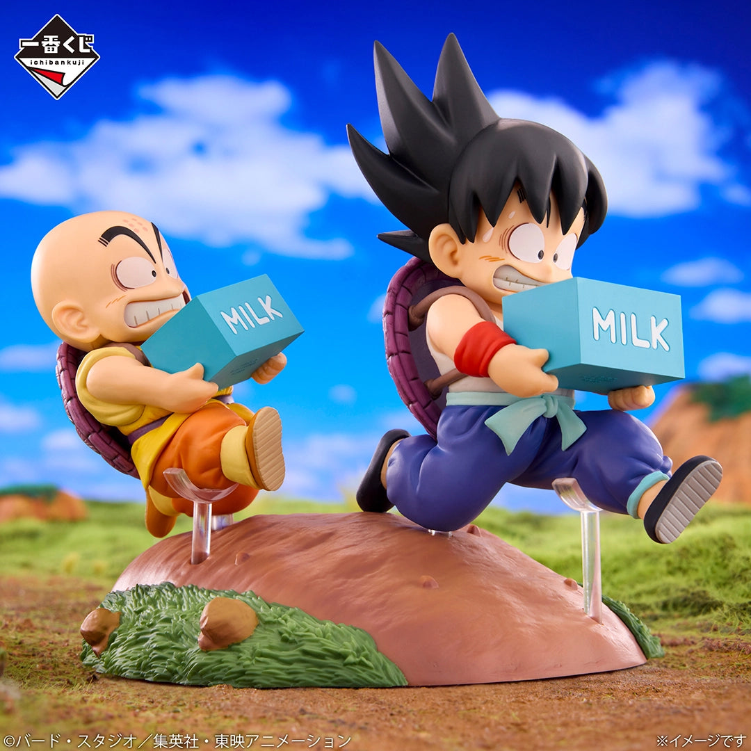 Figurine Dragon Ball - Son Goku & Krillin Milk Delivery Ichiban Kuji Fantastic Adventure 2 Lot A - Bandai Flo'Kaze