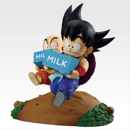 Figurine Dragon Ball - Son Goku & Krillin Milk Delivery Ichiban Kuji Fantastic Adventure 2 Lot A - Bandai Flo'Kaze