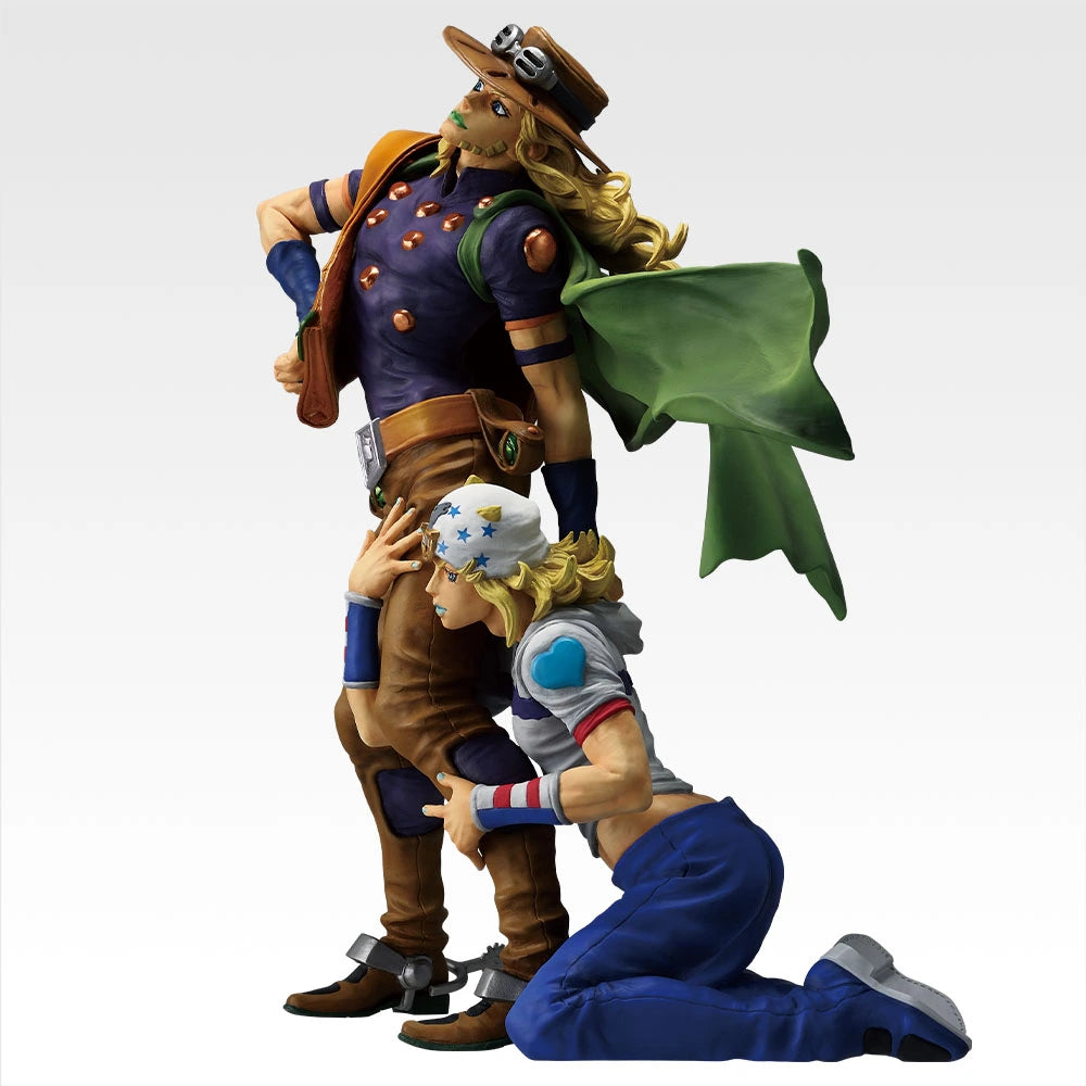 Figurine Jojo's Bizarre Adventure - Johnny Joestar & Gyro Zeppeli Ichiban Kuji The Gathering Of Stars Last One - Bandai Flo'Kaze