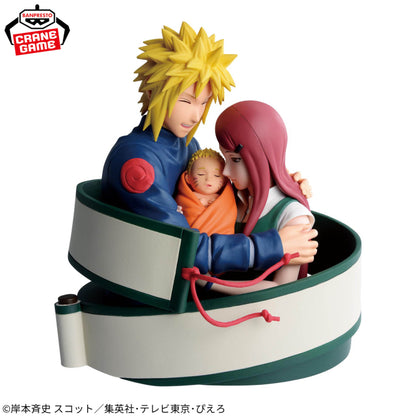 Figurine Naruto 72 Series - Minato Namikaze & Kushina Uzumaki & Naruto Uzumaki 53 Figure - Banpresto Flo'Kaze