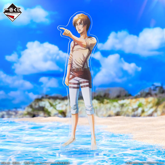 Goodies L'Attaque Des Titans - Eren Jager Big Acrylic Stand Ichiban Kuji Take Down The Beast Titans Lot C - Bandai Flo'Kaze