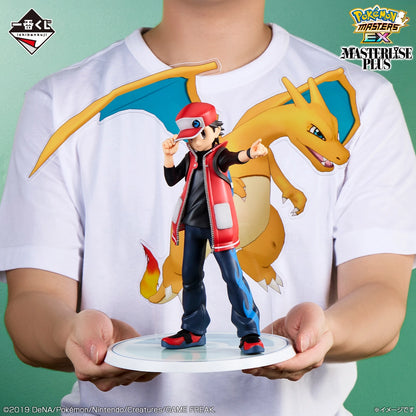 Figurine Pokemon - Red & Dracaufeu (Charizard) Masterlise Plus Ichiban Kuji Pokemon Masters EX 7th Anniversary Lot A - Bandai Flo'Kaze
