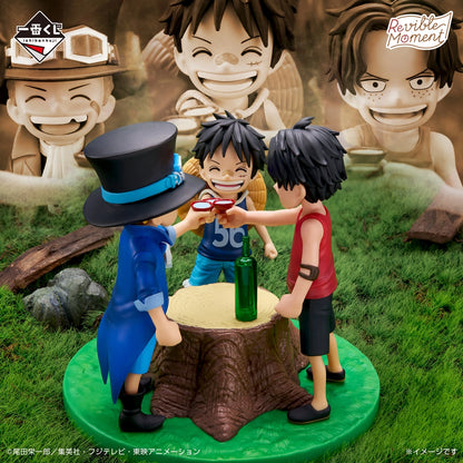 Figurine One Piece - Ace & Sabo & Luffy Revible Moment Ichiban Kuji Dramatic Memories Lot A - Bandai