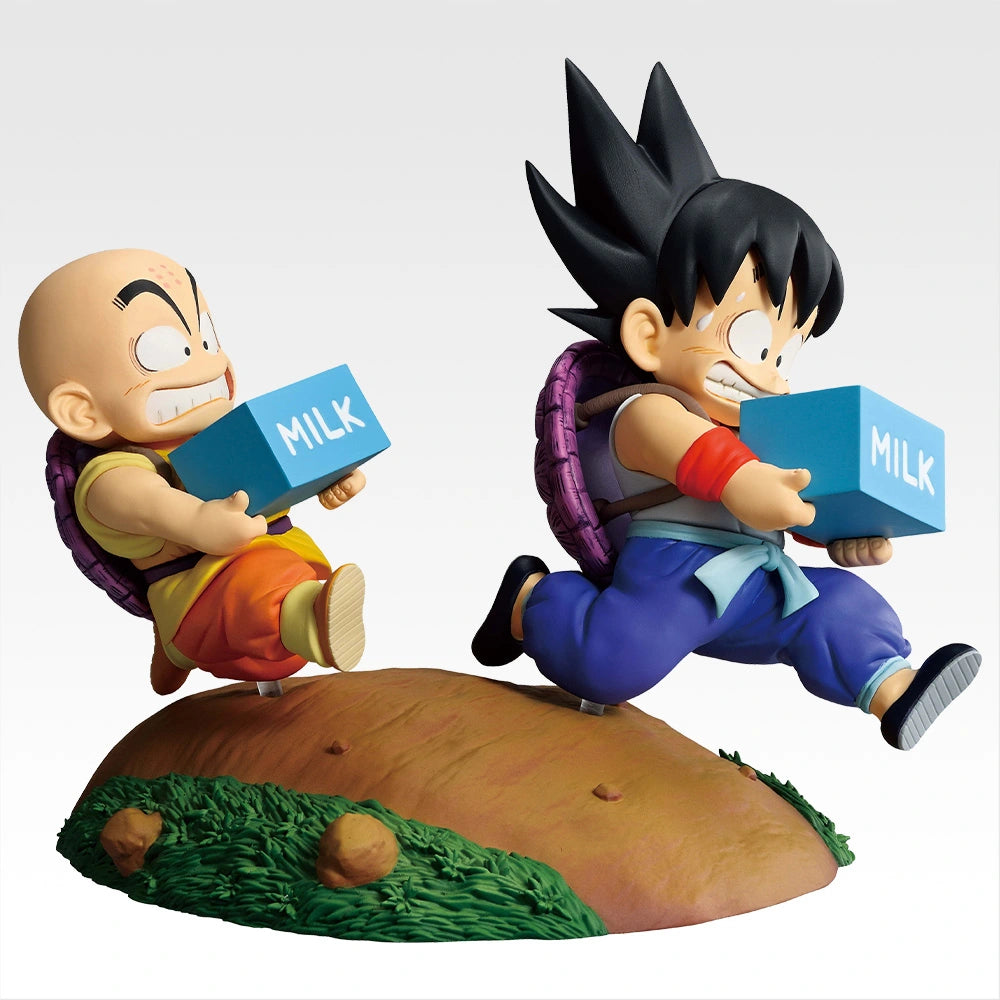 Figurine Dragon Ball - Son Goku & Krillin Milk Delivery Ichiban Kuji Fantastic Adventure 2 Lot A - Bandai Flo'Kaze