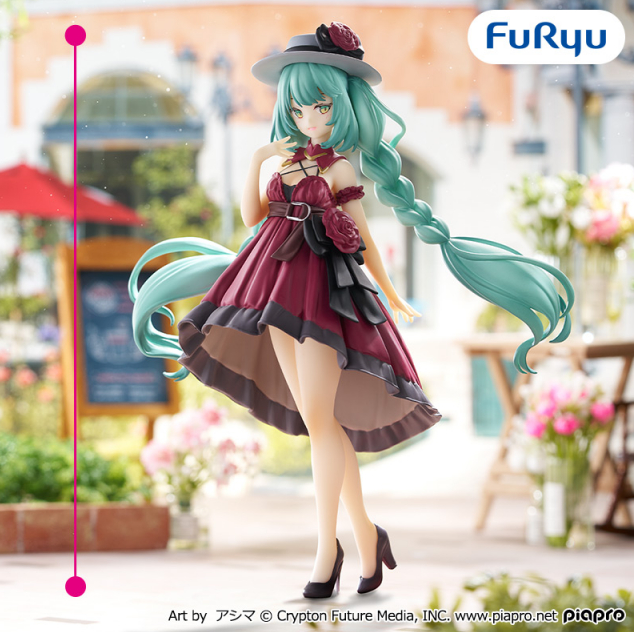 Figurine Vocaloid - Hatsune Miku Outing Dress Red Ver. - FuRyu Flo'Kaze