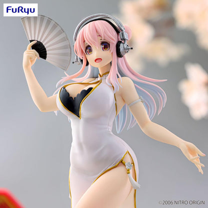 Figurine Super Sonico - Sonico Trio-Try-It White Chinese Dress Ver. - FuRyu Flo'Kaze