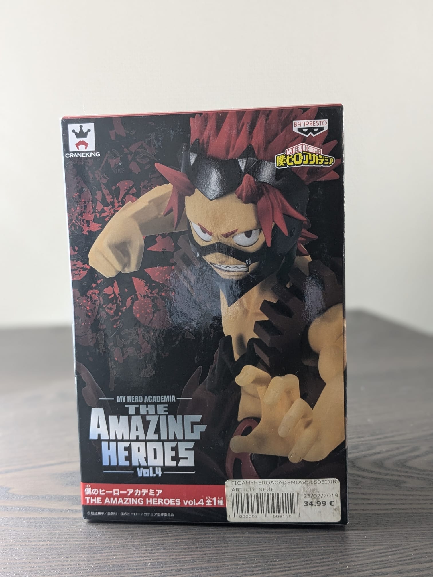 FIGURINE OCCASION MY HERO ACADEMIA - EIJIRO KIRISHIMA THE AMAZING HEROES VOL.4 - BANPRESTO - Flo'Kaze