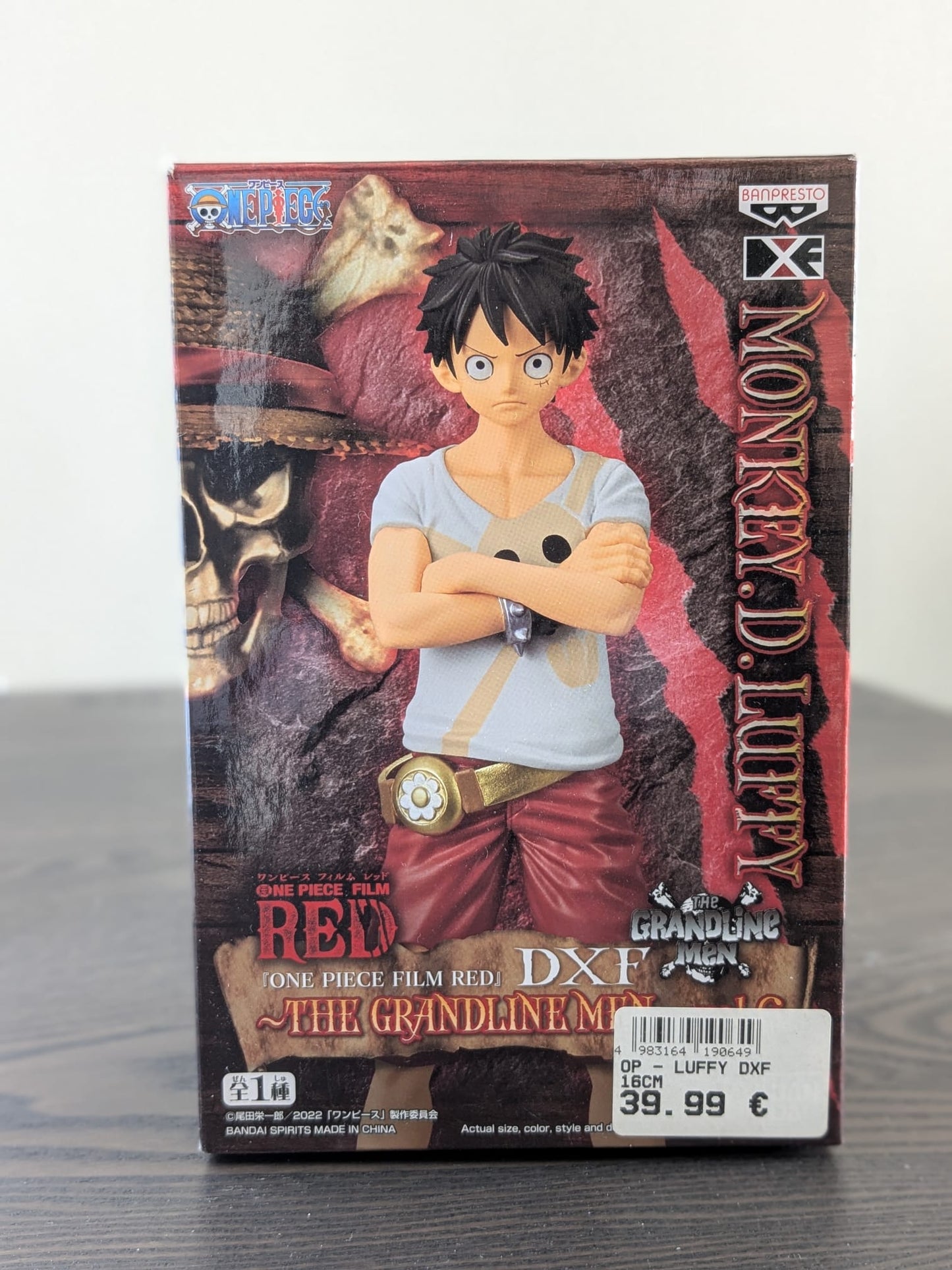 FIGURINE OCCASION ONE PIECE - MONKEY D. LUFFY DXF THE GRANDLINE MEN VOL.6 FILM RED - BANPRESTO Flo'Kaze