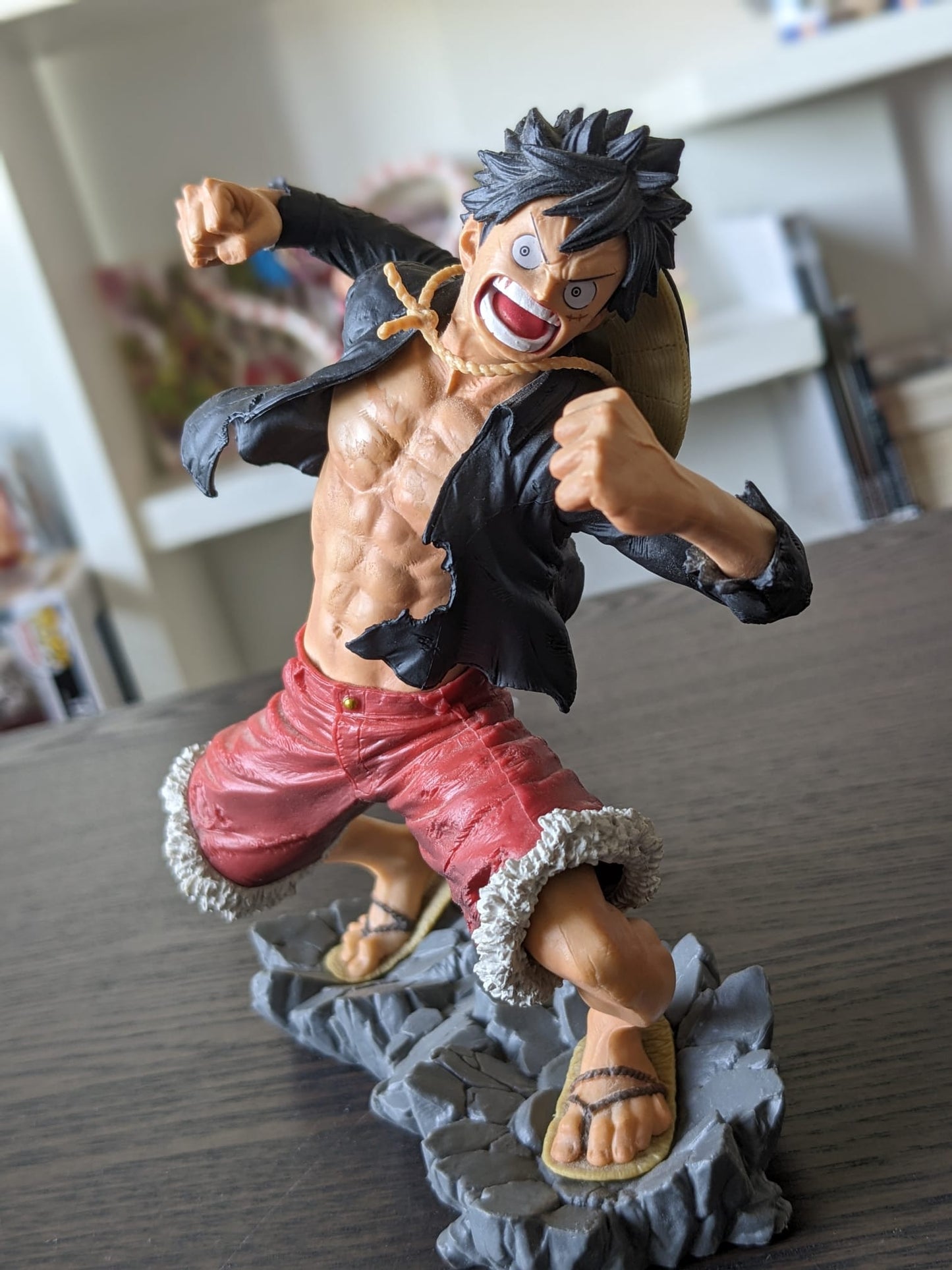 FIGURINE OCCASION ONE PIECE - MONKEY.D LUFFY MEMORIAL LOG ACE BATTLE SCULTURES - BANPRESTO - Flo'Kaze