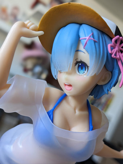 FIGURINE OCCASION RE:ZERO - REM PRECIOUS FIGURE T-SHIRT SWIMSUIT VER. - TAITO - Flo'Kaze