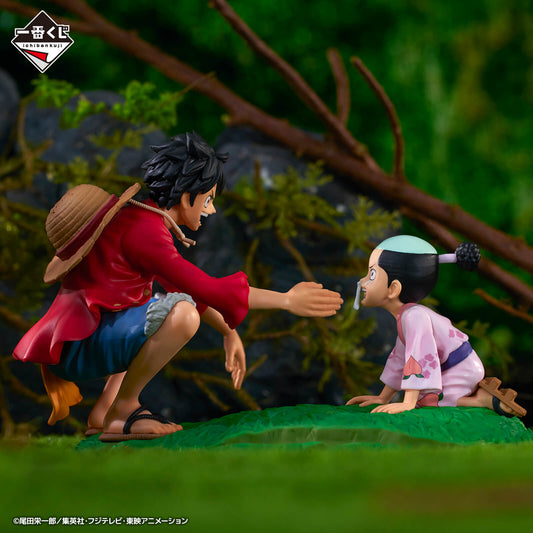 FIGURINE ONE PIECE - MONKEY D. LUFFY & MOMONOSUKE KOZUKI REVIBLE MOMENT LOT C - ICHIBAN KUJI Flo'Kaze