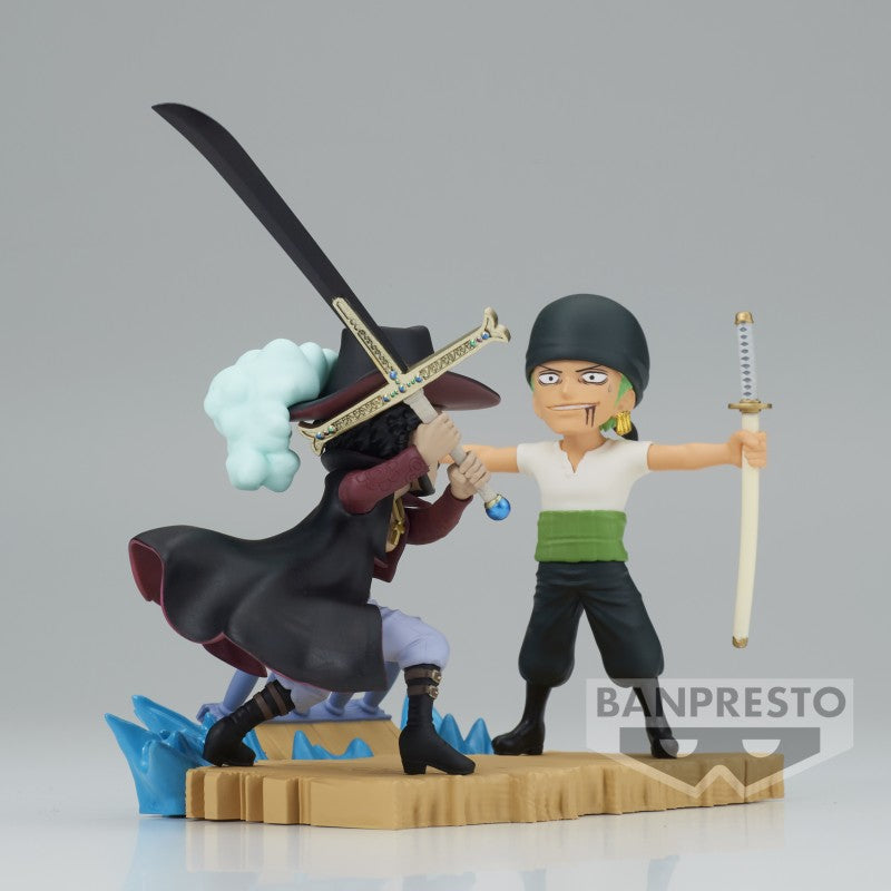 FIGURINE ONE PIECE - WCF DRACULE MIHAWK VS RORONOA ZORO LOG STORIES - BANPRESTO Flo'Kaze