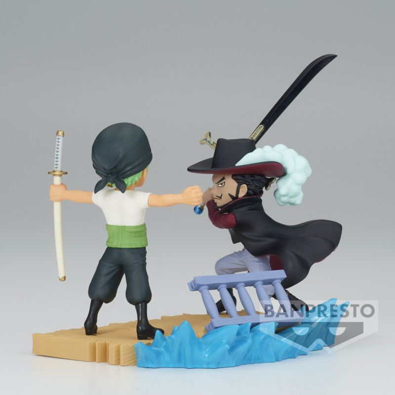 FIGURINE ONE PIECE - WCF DRACULE MIHAWK VS RORONOA ZORO LOG STORIES - BANPRESTO Flo'Kaze