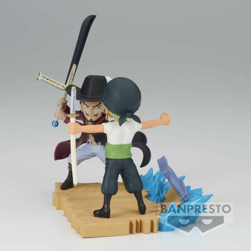 FIGURINE ONE PIECE - WCF DRACULE MIHAWK VS RORONOA ZORO LOG STORIES - BANPRESTO Flo'Kaze