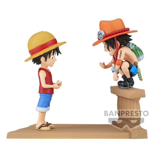 FIGURINE ONE PIECE - WCF MONKEY D. LUFFY & PORTGAS D. ACE LOG STORIES - BANPRESTO Flo'Kaze
