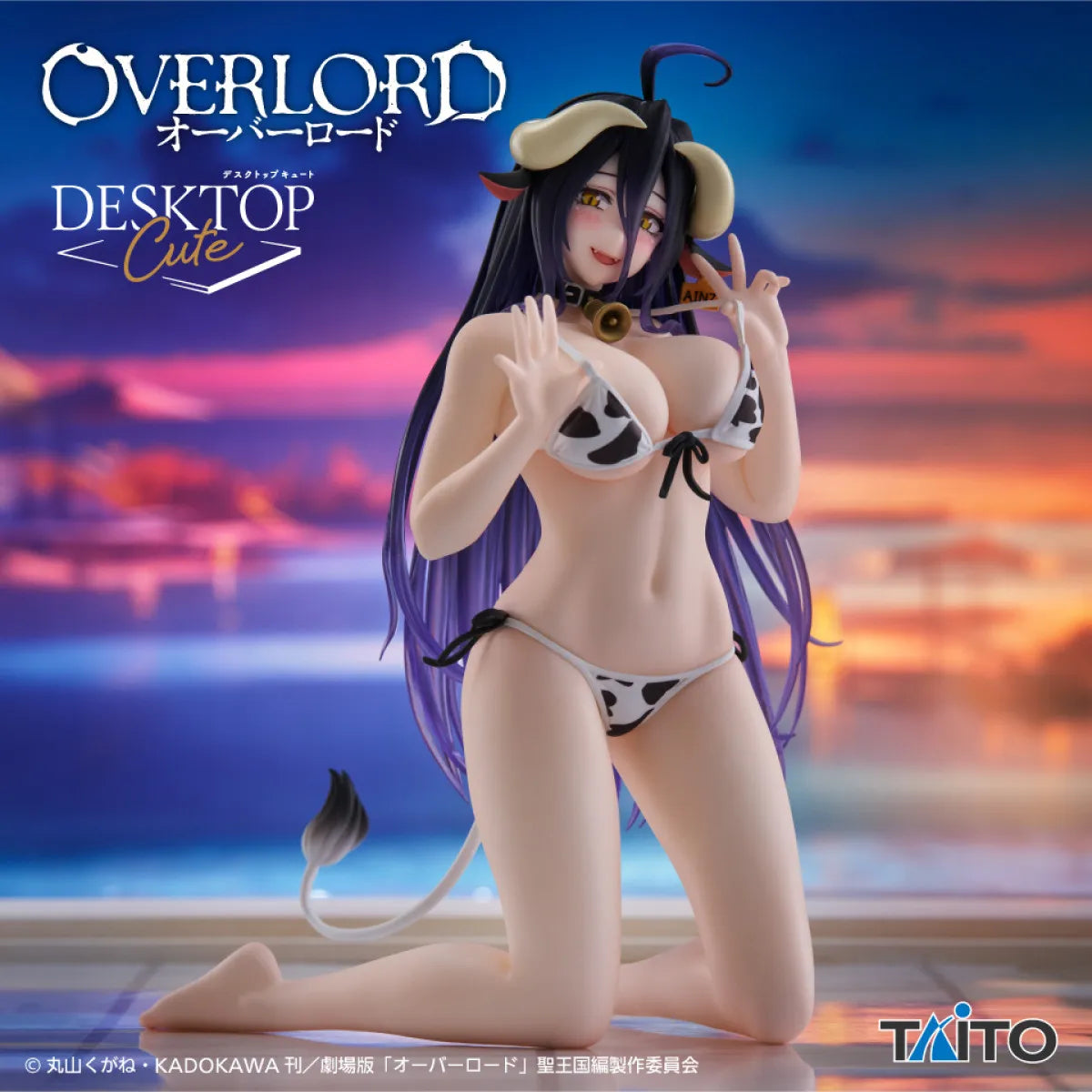 FIGURINE OVERLORD - ALBEDO DESKTOP CUTE COW SWIMSUIT WHITE VER. - TAITO Flo'Kaze