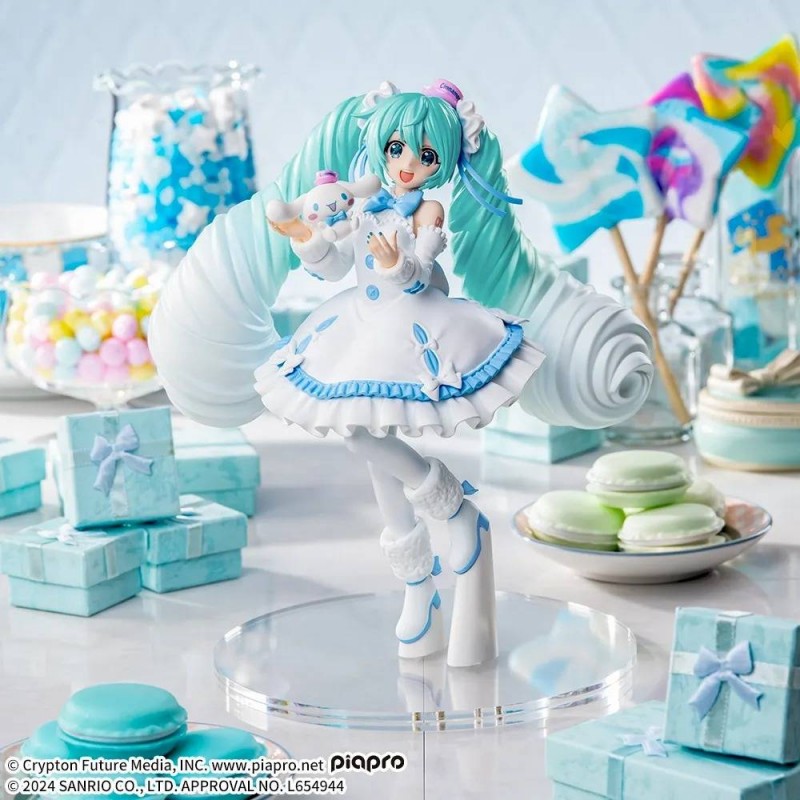 FIGURINE VOCALOID - HATSUNE MIKU & CINNAMAROLL LUMINASTA WHITE DRESS VER. - SEGA Flo'Kaze