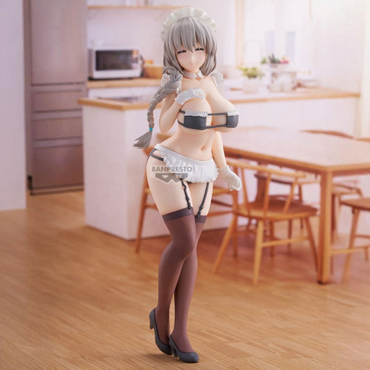Figurine Uzaki-Chan Wants To Hang Out - Uzaki Tsuki Glitter & Glamours Maid Ver. - Banpresto Flo'Kaze