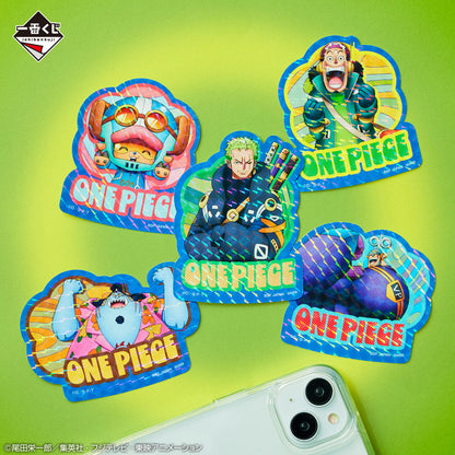 GOODIES ONE PIECE - CLEAR FILES & STICKERS FULL SET EGG HEAD LOT K - ICHIBAN KUJI Flo'Kaze