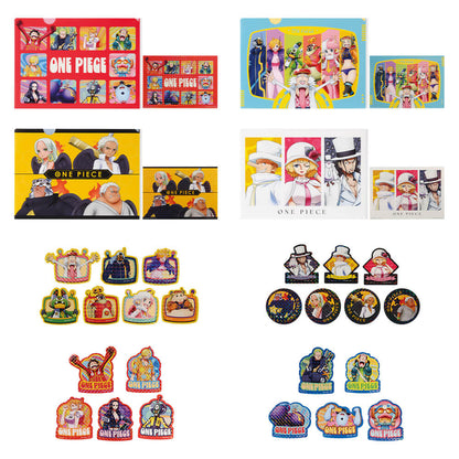 GOODIES ONE PIECE - CLEAR FILES & STICKERS FULL SET EGG HEAD LOT K - ICHIBAN KUJI Flo'Kaze