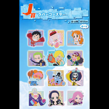GOODIES ONE PIECE - RUBBER COASTER FULL SET EGG HEAD LOT J - ICHIBAN KUJI Flo'Kaze