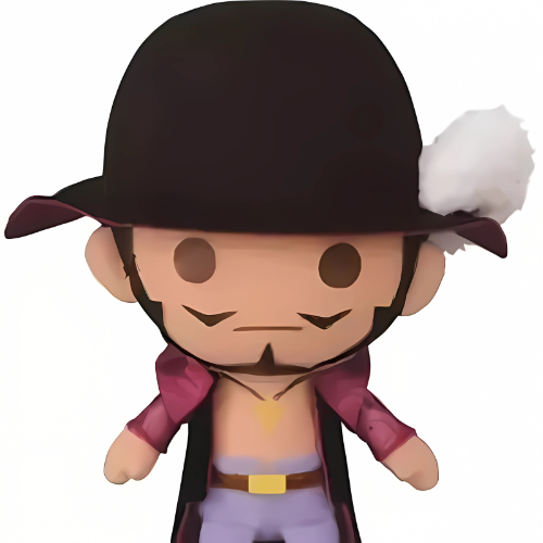 Goodies One Piece - Peluche Mihawk Ichiban Kuji  Kenshi Hen Lot D - Bandai Flo'Kaze