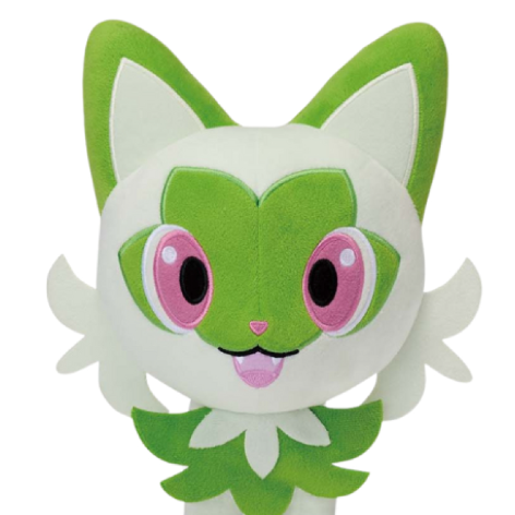 Peluche Pokemon - Poussacha (Sprigatito) - Banpresto Flo'Kaze