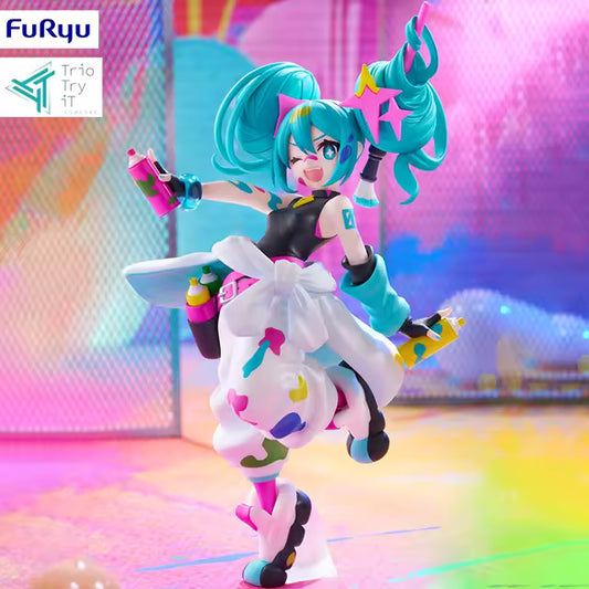 Figurine Vocaloid - Hatsune Miku Trio-Try-It Paint Girl Ver. - FuRyu Flo'Kaze