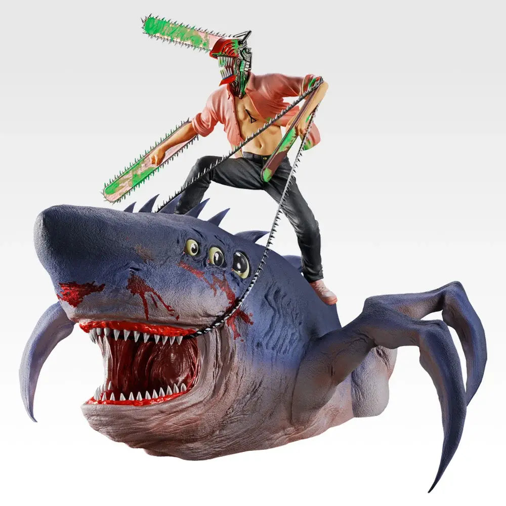 Figurine Chainsaw Man - Chainsaw Man & Beam MEGAIMPACT Special Color Ver. Ichiban Kuji Reze Arc 2nd Edition Last One - Bandai Flo'Kaze
