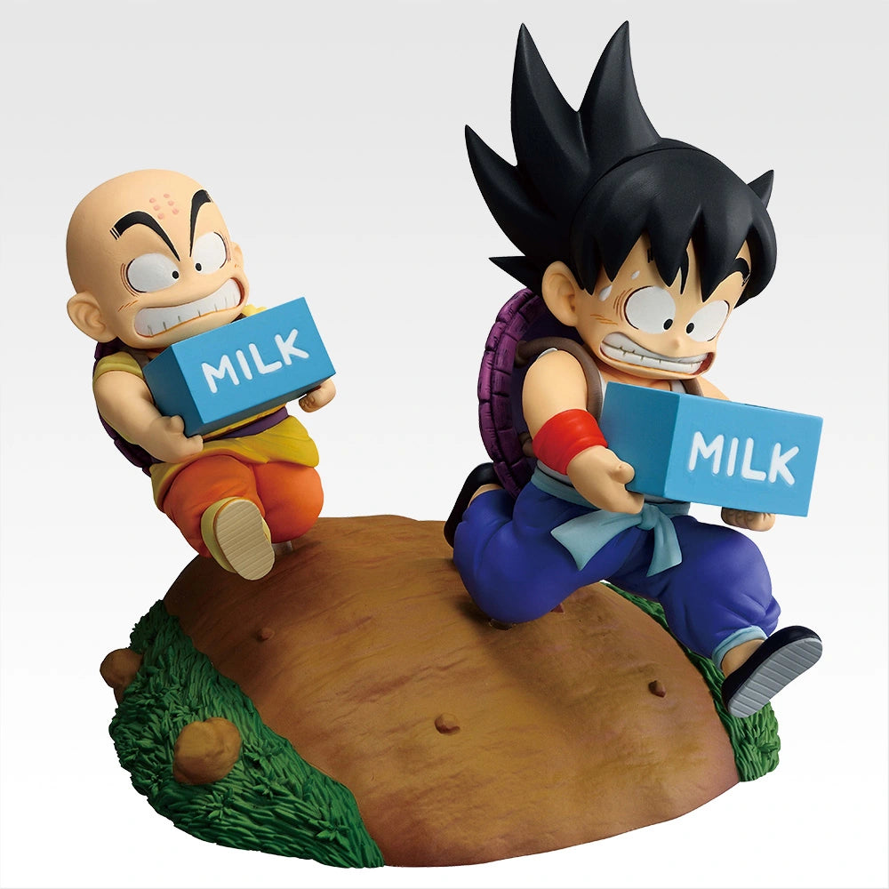 Figurine Dragon Ball - Son Goku & Krillin Milk Delivery Ichiban Kuji Fantastic Adventure 2 Lot A - Bandai Flo'Kaze