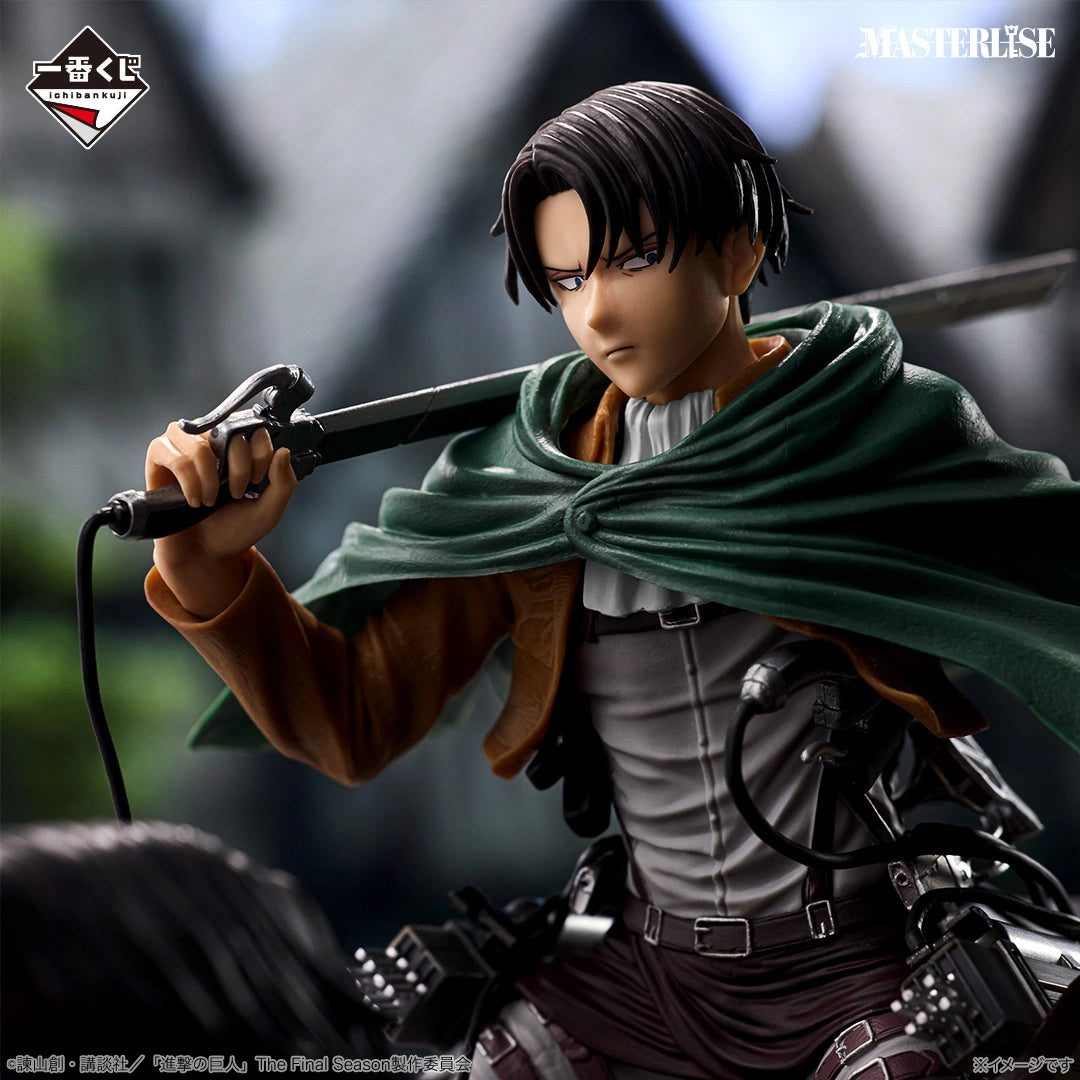 Figurine L'Attaque Des Titans - Levi Ackerman Humanity's Strongest Soldier Masterlise Ichiban Kuji Dedicate Your Heart Last One - Bandai Flo'Kaze