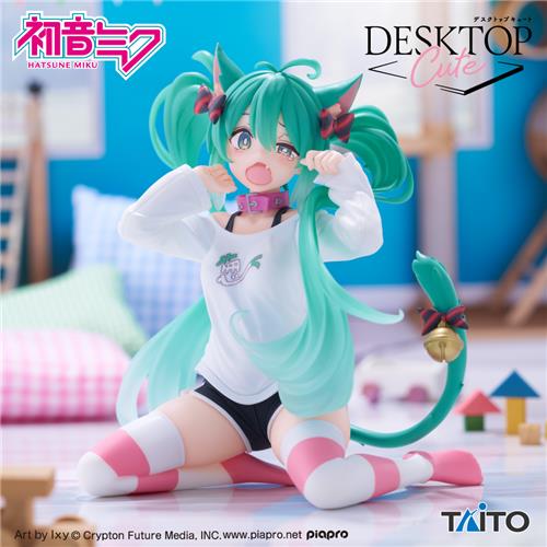Figurine Vocaloid - Hatsune Miku Desktop Cute Cat Ear T-Shirt - Taito Flo'Kaze